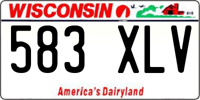 WI license plate 583XLV
