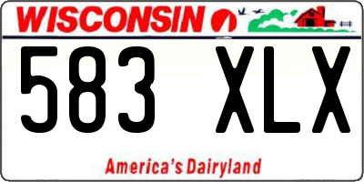 WI license plate 583XLX
