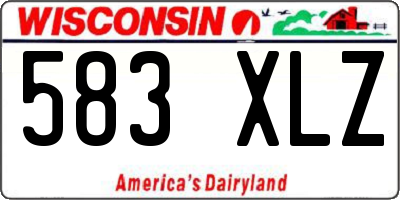 WI license plate 583XLZ