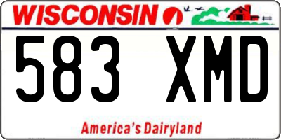 WI license plate 583XMD