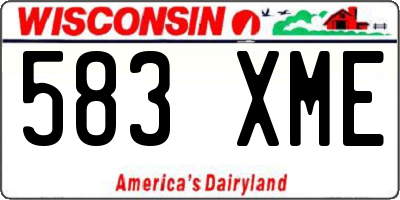 WI license plate 583XME
