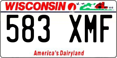 WI license plate 583XMF