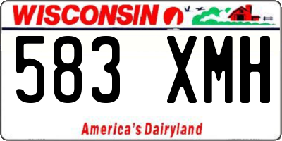 WI license plate 583XMH