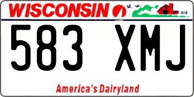 WI license plate 583XMJ