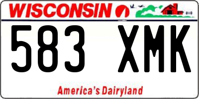 WI license plate 583XMK