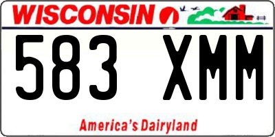 WI license plate 583XMM