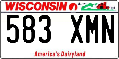WI license plate 583XMN