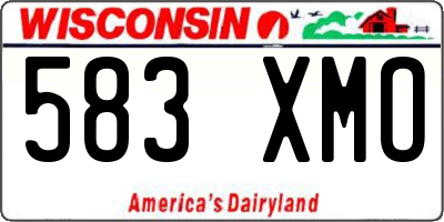 WI license plate 583XMO