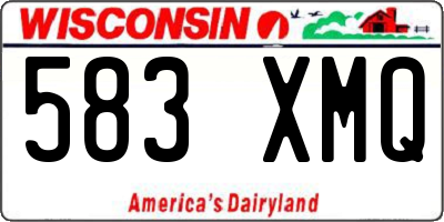WI license plate 583XMQ