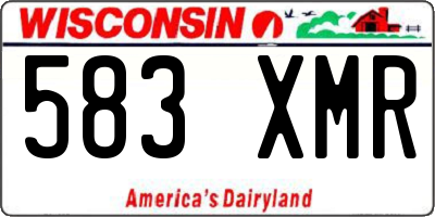 WI license plate 583XMR