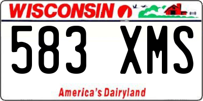 WI license plate 583XMS