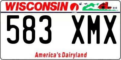 WI license plate 583XMX