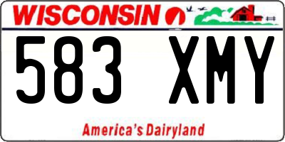 WI license plate 583XMY