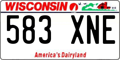 WI license plate 583XNE