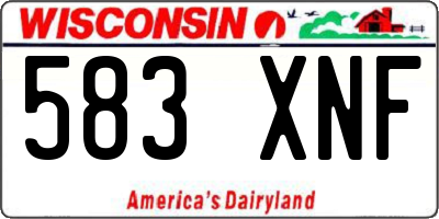 WI license plate 583XNF