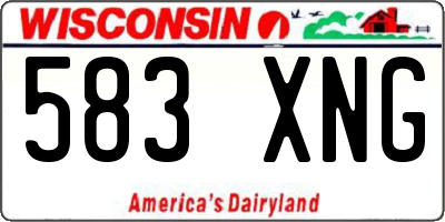 WI license plate 583XNG