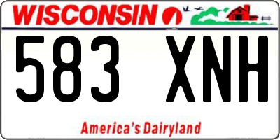 WI license plate 583XNH