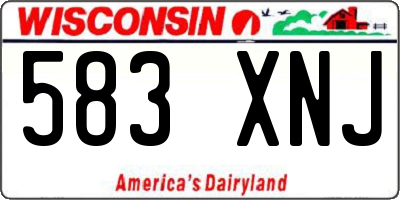 WI license plate 583XNJ