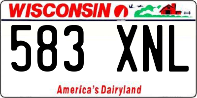 WI license plate 583XNL