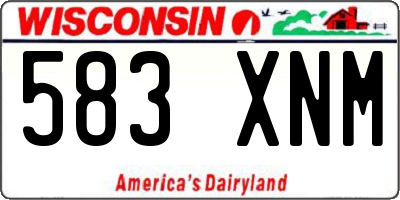 WI license plate 583XNM