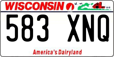 WI license plate 583XNQ