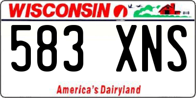 WI license plate 583XNS