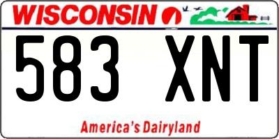 WI license plate 583XNT