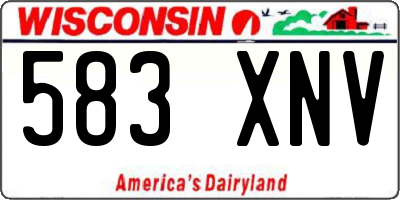 WI license plate 583XNV