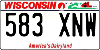 WI license plate 583XNW