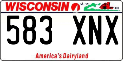WI license plate 583XNX