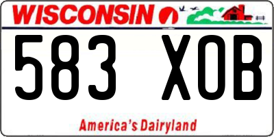 WI license plate 583XOB