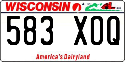 WI license plate 583XOQ