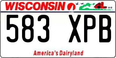 WI license plate 583XPB