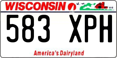 WI license plate 583XPH