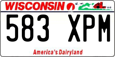 WI license plate 583XPM