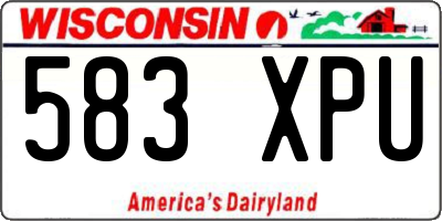 WI license plate 583XPU