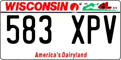 WI license plate 583XPV