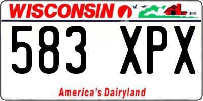 WI license plate 583XPX