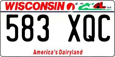 WI license plate 583XQC
