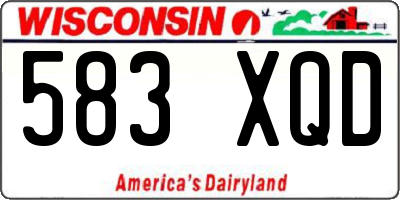WI license plate 583XQD