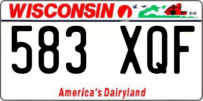 WI license plate 583XQF