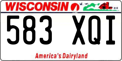 WI license plate 583XQI