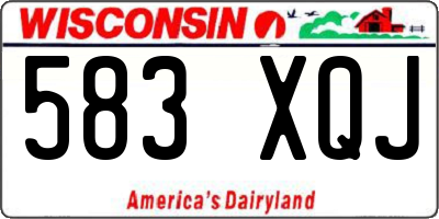 WI license plate 583XQJ