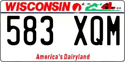 WI license plate 583XQM