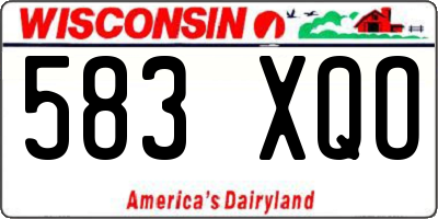 WI license plate 583XQO
