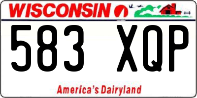 WI license plate 583XQP