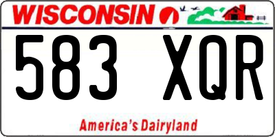 WI license plate 583XQR