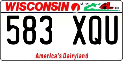 WI license plate 583XQU