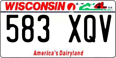 WI license plate 583XQV