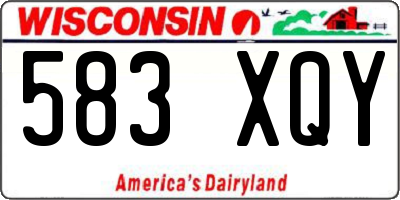 WI license plate 583XQY